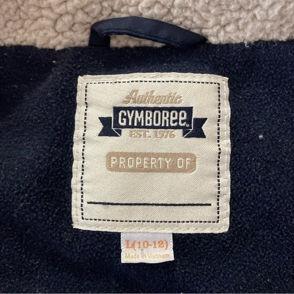Gymboree Navy Blue Fleece Lined Puffer Vest Boys Large 10 12 Full Zip - Picture 5 of 7